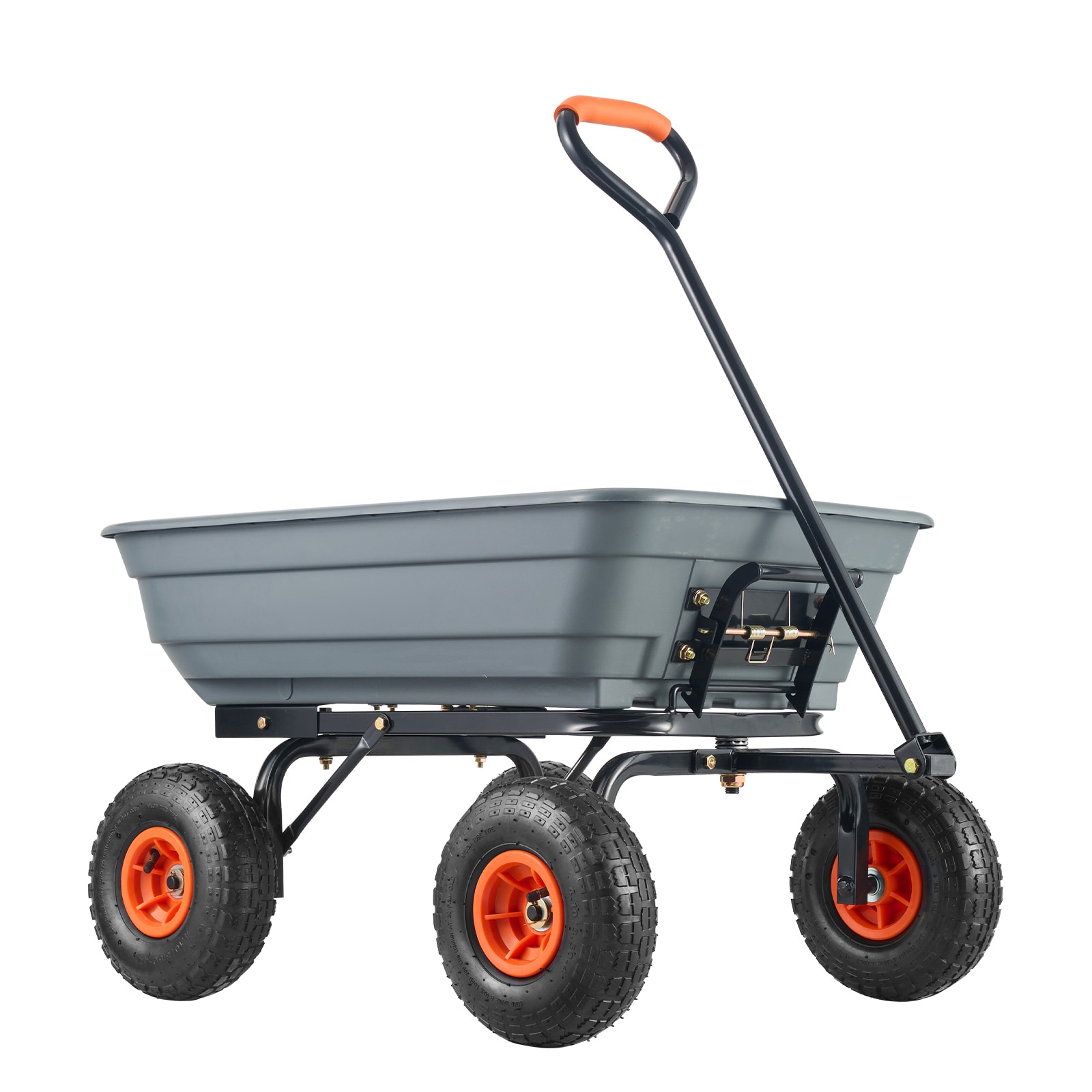 Poly Garden Dump Cart With Convertible Handle And Steel Frame_voghion.com